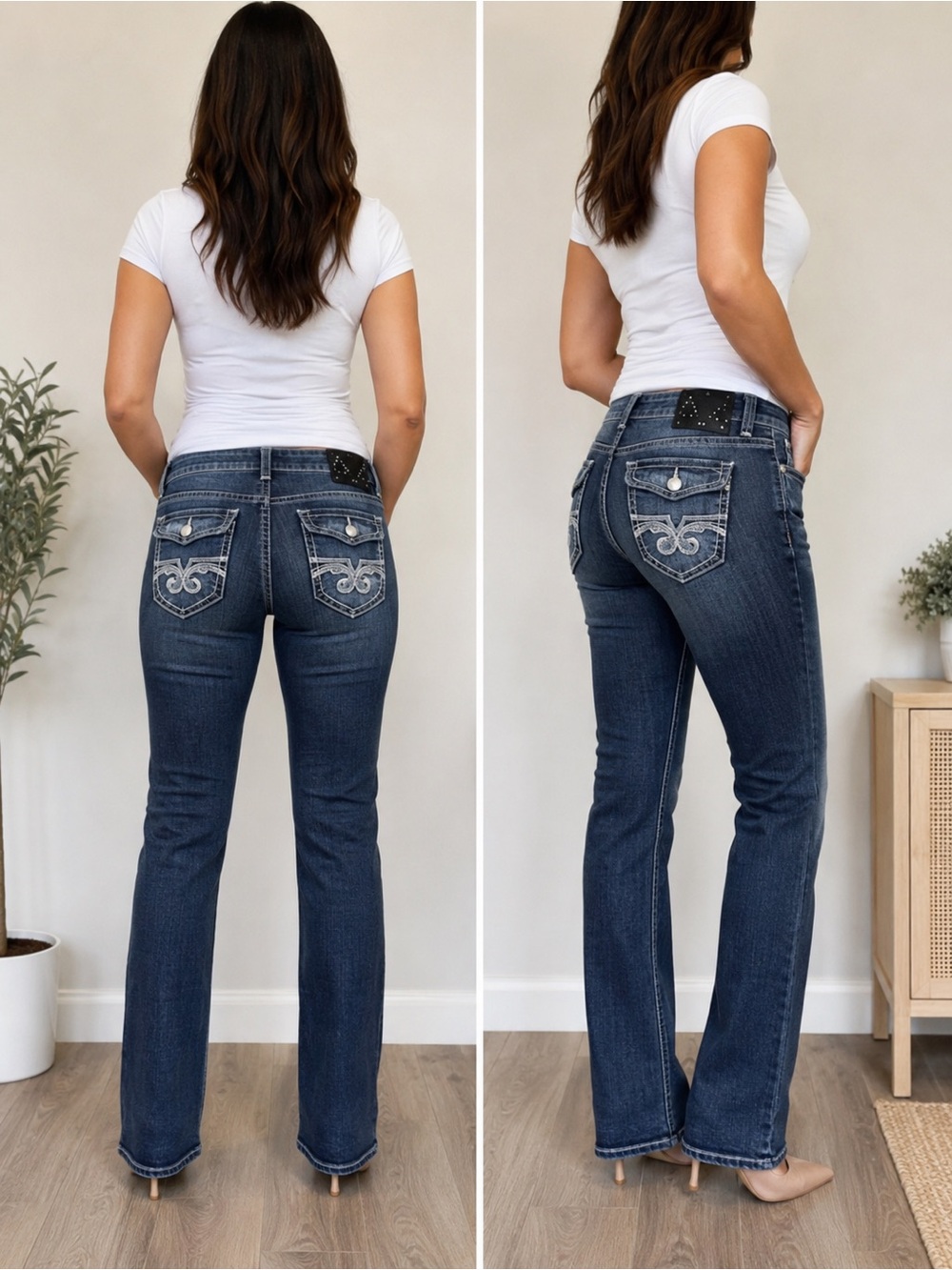 GUESS Y2K Women's 27 Medium Wash Straight Leg Stretch Jeans - Approx Size 4